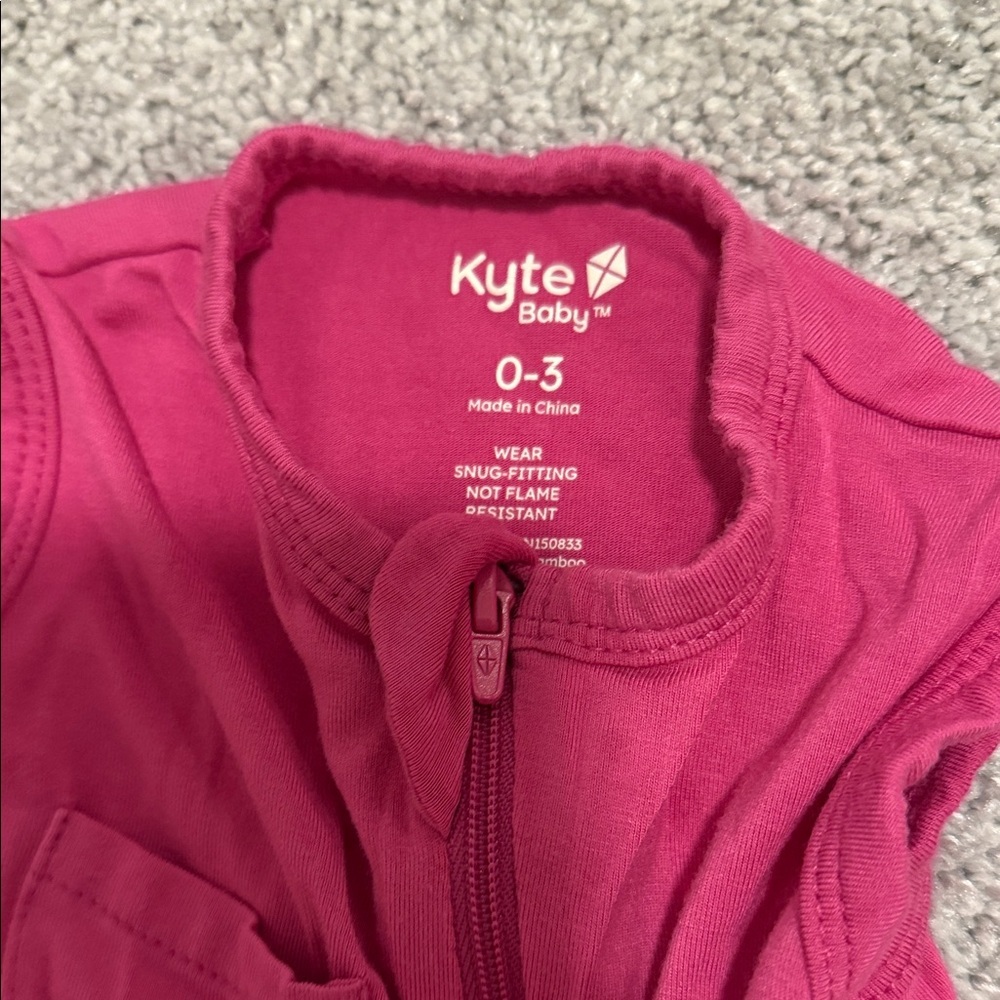 Kyte BABY Magenta Sleeveless Romper - Picture 2 of 3